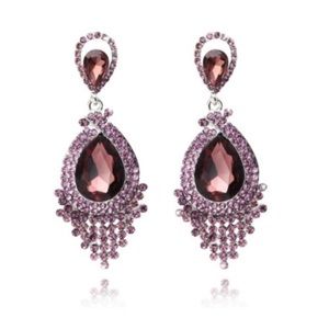 Burgundy PAGEANT Drop Earrings